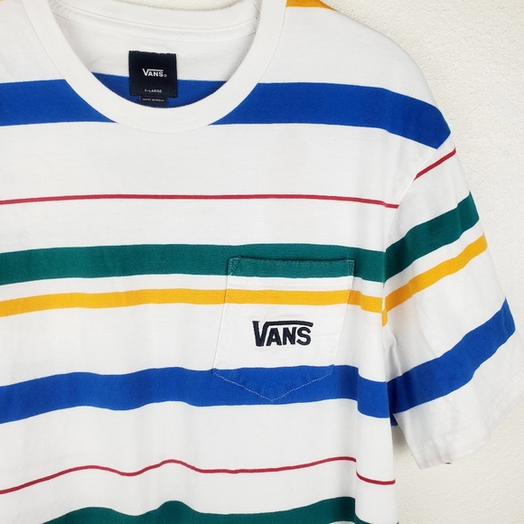 Vans Other - VANS Spring Striped Rainbow Pocket T-shirt